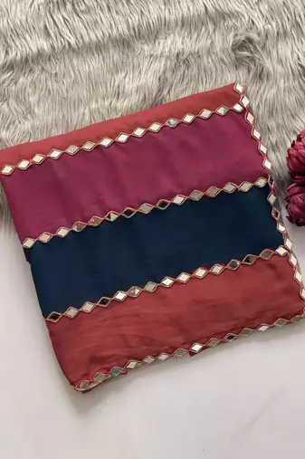 Multicolor Stripe Designer Saree
