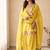Yellow embroidery chanderi cotton full stitched farshi salwar suit set