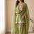 Pista green embroidery chanderi cotton full stitched farshi salwar suit set