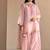 Pink embroidery chanderi cotton full stitched farshi salwar suit set