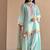 Sky blue embroidery chanderi cotton full stitched farshi salwar suit set