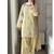 Yellow embroidery frendy full stitched farshi salwar suit set