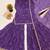 Purple embroidery faux georgette full stitched sarara plazo suit set