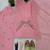 Pink embroidery chanderi cotton full stitched sarara plazo suit set