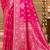 sangam prints rani pink satin woven work traditional saree