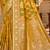 sangam prints mustard yellow satin woven work traditional saree