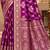 sangam prints deep magenta satin woven work traditional saree