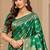 sangam prints emerald green satin woven work traditional saree