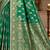 sangam prints emerald green satin woven work traditional saree