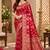 sangam prints crimson satin woven work traditional saree