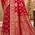 sangam prints crimson satin woven work traditional saree