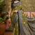 sangam prints olive green soft silk blend woven work traditional saree