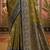 sangam prints olive green soft silk blend woven work traditional saree