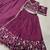Women's Wine Vichitra Silk Sequins & Thread Embroidery Stitched Lehenga Choli with Dupatta