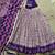 Women Ikat Printed Tasar Silk Lehenga Choli Set with Foil Print Detailing