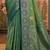 sangam prints green soft silk blend woven work traditional saree