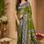 sangam prints olive green soft silk blend woven work traditional saree