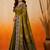 sangam prints olive green soft silk blend woven work traditional saree