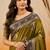 sangam prints olive green soft silk blend woven work traditional saree