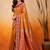 sangam prints golden mustard soft silk blend woven work traditional saree