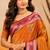 sangam prints golden mustard soft silk blend woven work traditional saree
