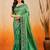 sangam prints emerald green soft silk blend woven work traditional saree
