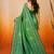 sangam prints emerald green soft silk blend woven work traditional saree