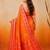 sangam prints bright orange soft silk blend woven work traditional saree