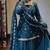 Royal teal blue embroidered kurta plazzo set with dupatta