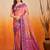 sangam prints dusty rose pink soft silk blend woven work traditional saree