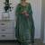 Bottle green embroidered anarkali suit with dupatta