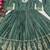 Bottle green embroidered anarkali suit with dupatta