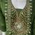 green embroidered straight kurta set with pants elegant ethnic wear