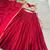 Women Maroon Solid Pleated Mal Cotton Lehenga Choli with Embroidered Dupatta - Free Size