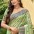 sangam prints light mint green assam silk blend woven work traditional saree