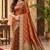 sangam prints burnt copper silk blend woven work traditional saree