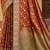 sangam prints burnt copper silk blend woven work traditional saree