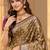sangam prints antique gold silk blend woven work traditional saree