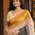 sangam prints mustard yellow slub silk blend woven work traditional saree