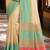 sangam prints cream mint green slub silk blend woven work traditional saree