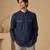 Blue grey malai cotton shirt