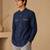 Blue grey malai cotton shirt