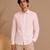 Baby pink threaded bemberg silk shirt