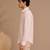 Baby pink threaded bemberg silk shirt