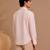 Baby pink threaded bemberg silk shirt