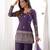 Purple Embroidered Kurta Palazzo Set with Designer Dupatta | Women’s Ethnic Wear