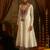 White mul cotton anarkali set featuring intricate multicolour hand embroidery.