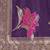 Women's purple jacquard silk blend saree with zari floral border festive