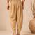 Golden solid chanderi dhoti pant