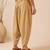 Golden solid chanderi dhoti pant